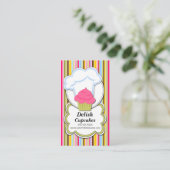 Fun Cupcake & Baker's Pet Visitekaartje (Staand voorkant)