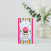 Fun Cupcake & Baker's Pet Visitekaartjes (Staand voorkant)