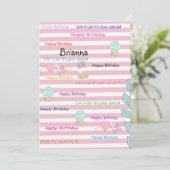 FUN Cupcake Bonne Invitation Anniversaire (Debout devant)