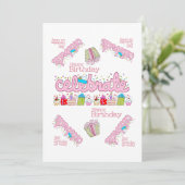 FUN Cupcake Bonne Invitation Anniversaire (Debout devant)