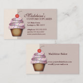 Fun Cupcake Custom Bakery Visitekaartje (Voorkant / Achterkant)