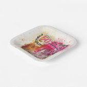 Fun Custom Aged Birthday Girly Bicycle Papieren Bordje (Gebogen)