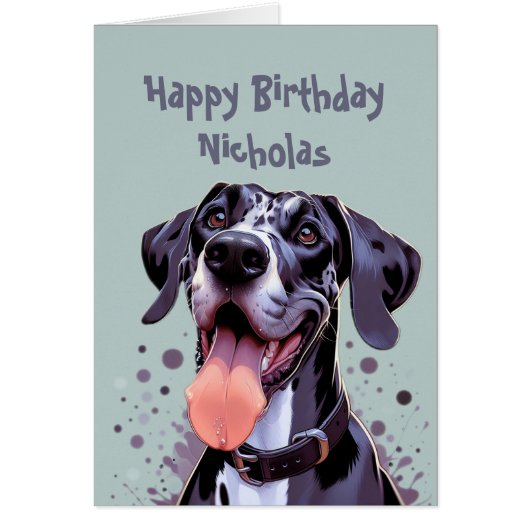 Fun Custom Birthday Great Dane Chien Zoomics (Devant)
