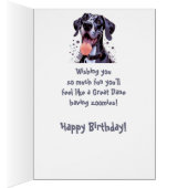 Fun Custom Birthday Great Dane Chien Zoomics (Intérieur (Droit))