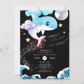 Fun Custom Boho Shark Verjaardag Kaart (Voorkant)