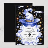 Fun Custom Broom Wizard Verjaardag Kaart (Voorkant / Achterkant)