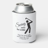 Fun Custom CHRISTELIJK GOLFER Swing To The Lord Blikjeskoeler (Blikje Achterkant)