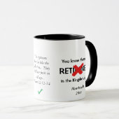 Fun Custom Christian Retirement Café Mug (Devant droit)