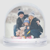 Fun Custom Christmas Typographie Photo Snow Globe (Arrière)