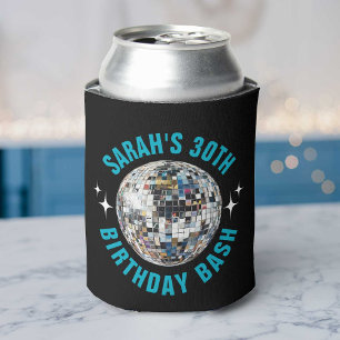 Fun Custom Disco Ball 30e verjaardag gunst Blikjeskoeler