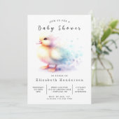 Fun Custom Duck Baby shower Kaart (Staand voorkant)