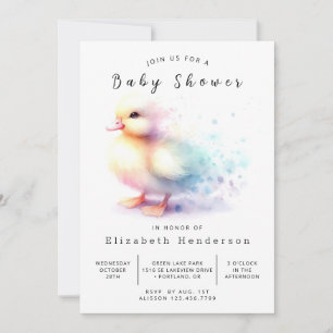 Fun Custom Duck Baby shower Kaart