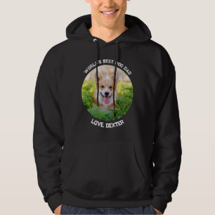 Fun Custom Pet Photo Circle Best Dog Dad World Hoodie