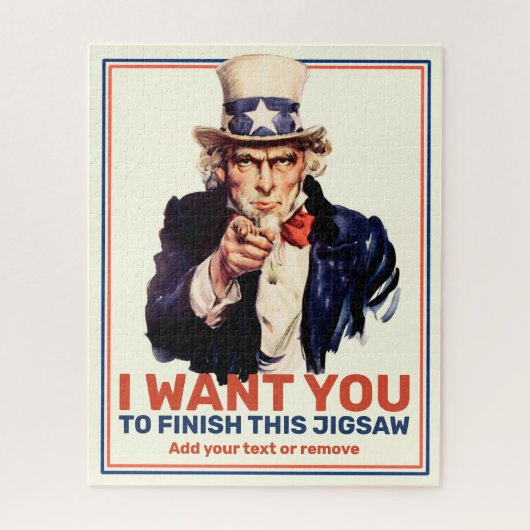 Fun custom text, oom Sam "Ik wil jou" poster, Legpuzzel (Verticaal)