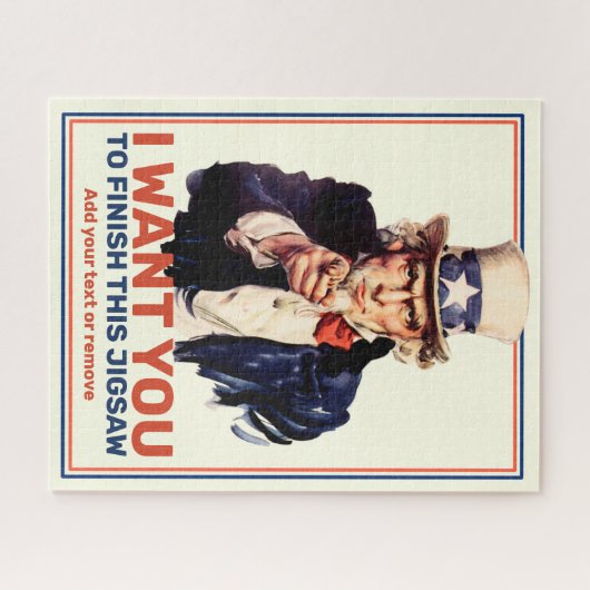 Fun custom text, oom Sam "Ik wil jou" poster, Legpuzzel (Horizontaal)