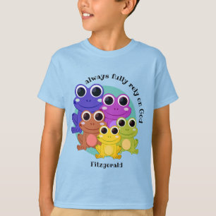 Fun Custom VOLLEDIG VERTROUWEN OP GOD Kikker Chris T-shirt
