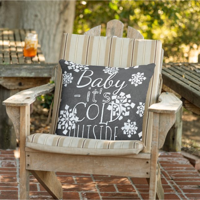 Fun Cute Baby its koude buitenste alkboard Buitenkussen (Stoel)