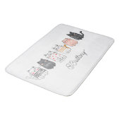 Fun Cute Cat Drazy Crazy Cat Lady Home Badmat (Gekanteld)