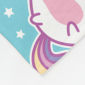 Fun Cute Chubby Kitschy Unicorn Kat Fleece Deken (Hoek)