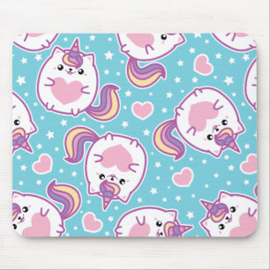 Fun Cute Chubby Kitschy Unicorn Kat Muismat