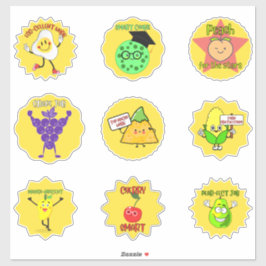 Fun Cute Fruit & Food Teacher Reward Stickers