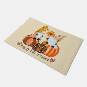 Fun Cute Happy Herfst Blessed Gnomes Doormat Deurmat (Schuin)