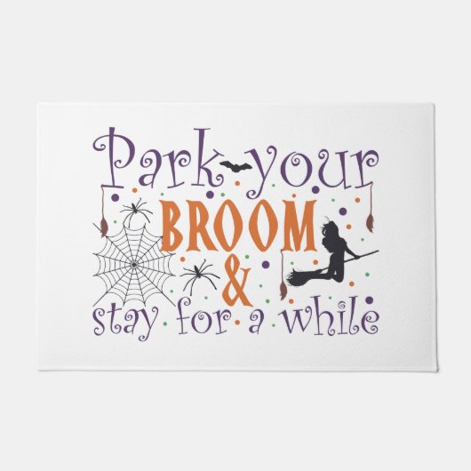 Fun Cute Park Je zoomheks Halloween Deurmat (Voorkant)