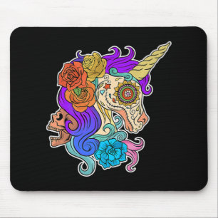 Fun Cute Sugar Skull Unicorn Halloween Gifts Costu Muismat