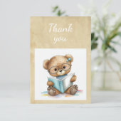 Fun Cute Teddy Bear Lecture Livres Merci (Debout devant)