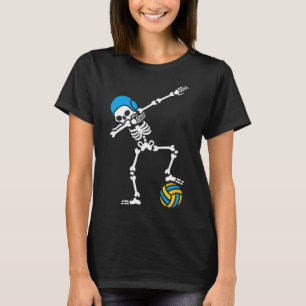 Fun Dab dabbing skelet Waterpolo Halloween zwemmen T-shirt