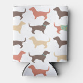 Fun Dachshund Dog Pattern Blikjeskoeler (Voorkant)