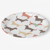Fun Dachshund Dog Pattern Papieren Bordje (Gekanteld)
