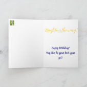 Fun Daisy Birthday Card Kaart (Binnen)