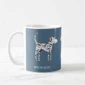 Fun Dalmatian Dog gepersonaliseerd Koffiemok (Links)
