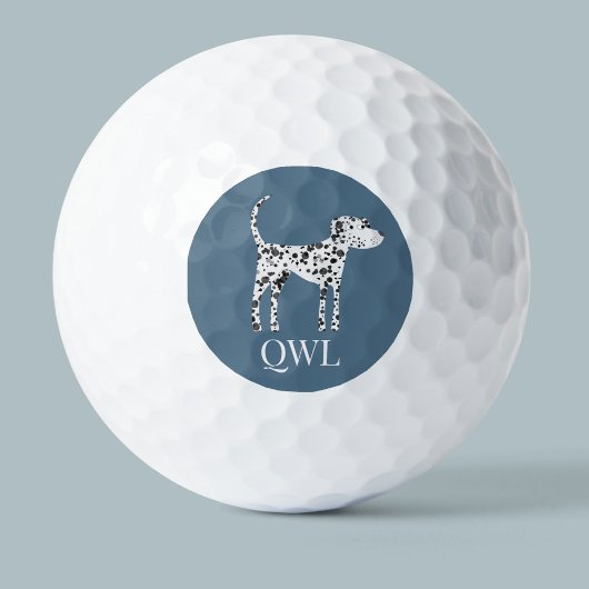 Fun Dalmatian Dog Monogram Golfballen