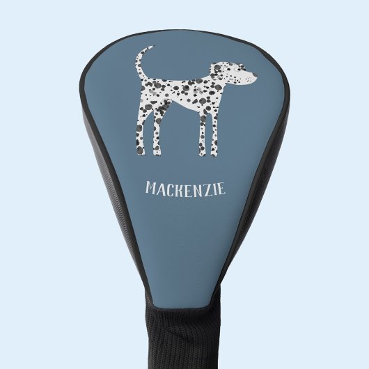 Fun Dalmatian Dog Personalized Golf Head Hoesje Golfheadcover
