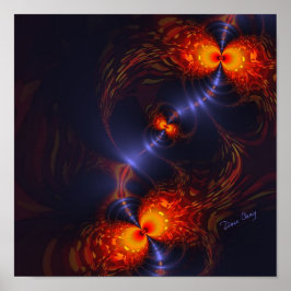 Fun Dance of the Eyes - Indigo and Gold Sight Poster