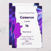 Fun Dance Party 14th Birthday Invitation (Devant / Derrière)