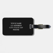 Fun de heer en Mrs. Black chalkboard: bagagelabel  (Achterkant horizontaal)