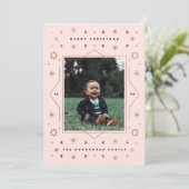 Fun de neige géométrique Fun moderne Carte photo d (Debout devant)