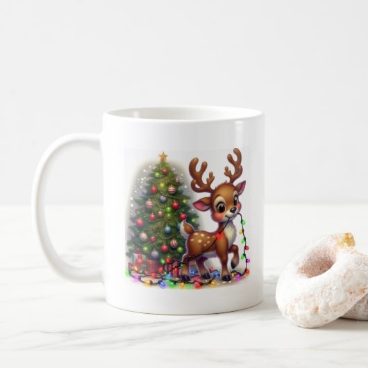 Fun de Noël Mug Reindee (Avec donut)