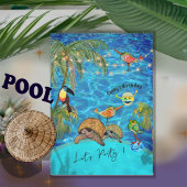 Fun de piscine d'été | Invitation d'anniversaire