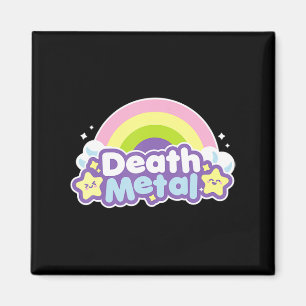 Fun Death Metal Rainbow Halloween Unicorn Rock Con Magneet