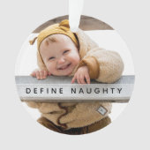 Fun Définir Naughty | Arbre de Noël photo (devant)