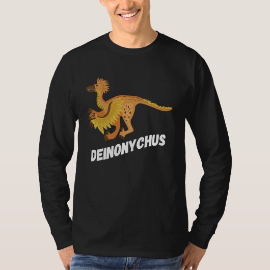 Fun Deinonychus Dinosaur T-shirt (Voorkant)