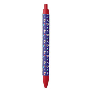 Fun Dental Clinic Dentist Cartoon Teeth Pattern Zwarte Inkt Pen