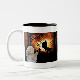 Fun design voor Halloween Tweekleurige Koffiemok