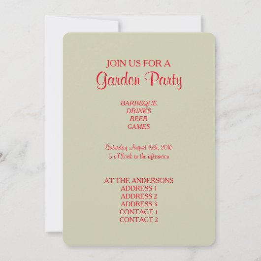 Fun d'été I - Carte d'invitation (Dos)