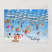 Fun d'hiver Festive Salutations de vacances Carte  (Devant)
