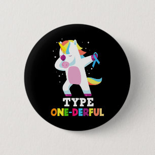 Fun Diabetische Type 1 Diabetes T1d Type One-derfu Ronde Button 5,7 Cm